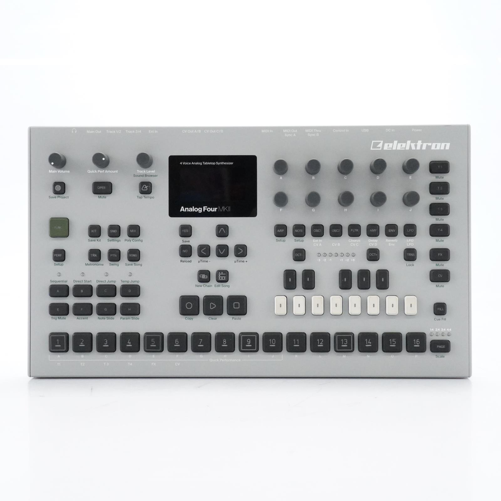 Elektron Analog Four MKII 4-Voice Tabletop Synthesizer w/ Power Supply #51519